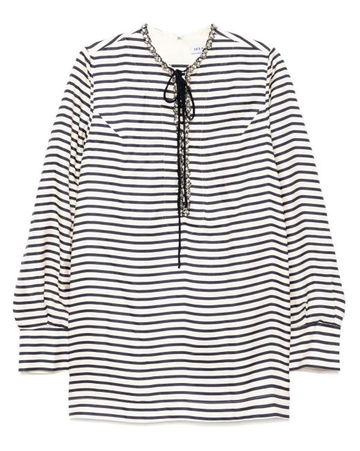 Robe Courte À Col À Ornements Dice Kayek en coloris Black