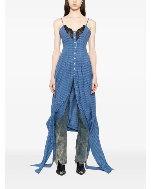 BONBOM Blue Checked Shirt