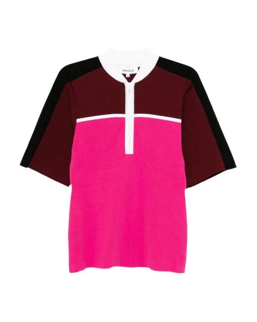 Enfold Contrasterende Top in het Pink
