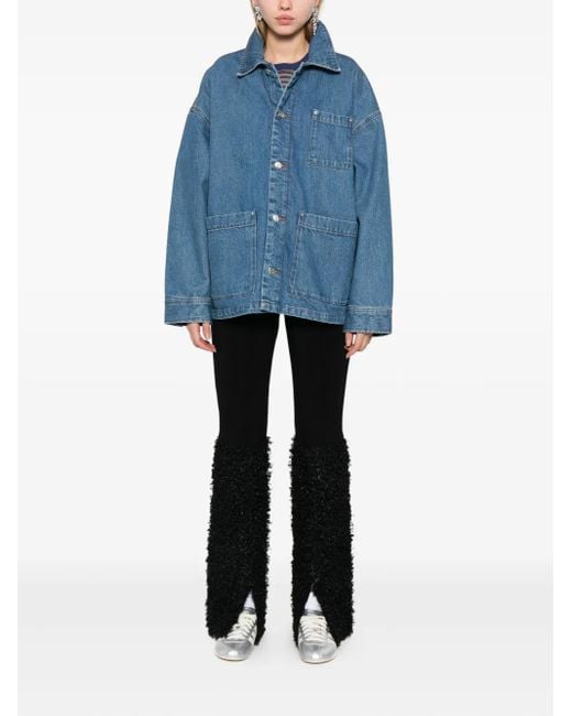 A.P.C. Blue Drop-Shoulder Denim Jacket