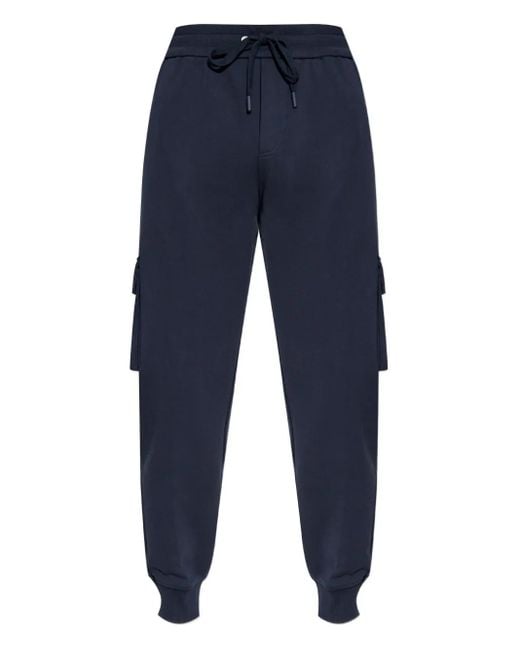 Moose Knuckles Blue Hartsfield Drawstring Track Pants for men