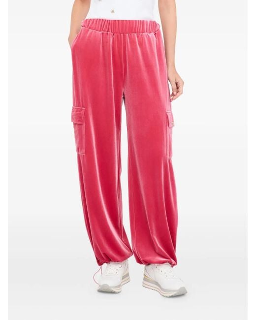 Liu Jo Pink Cargo-Pocket Track Pants
