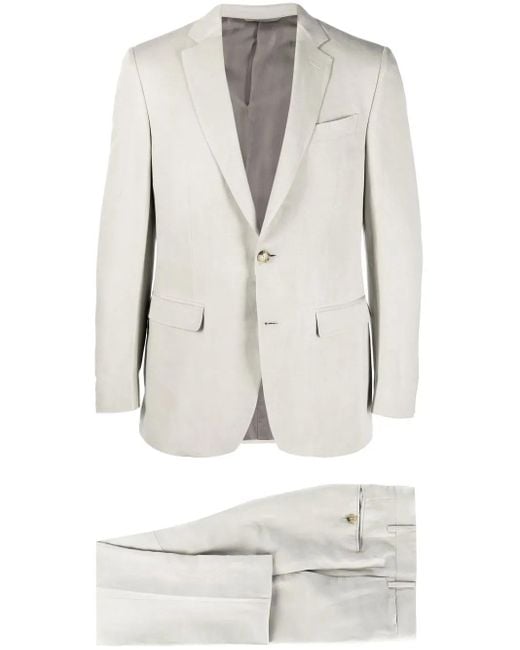 Canali White Single-Breasted Two-Piece Suit for men