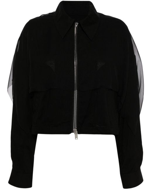 Undercover Black Logo-patch Layered Jacket