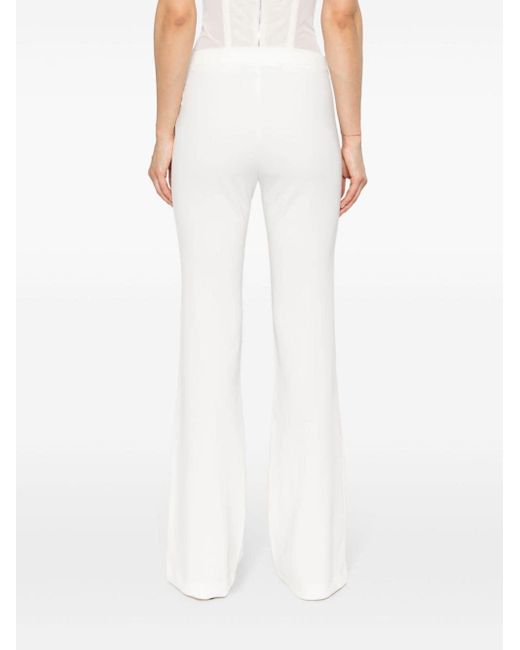 Pantalon à design évasé ANDREADAMO en coloris White