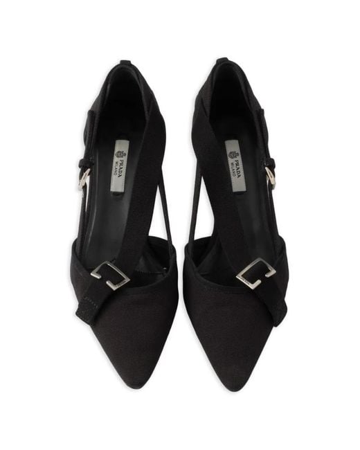 Prada Black Canvas Pumps