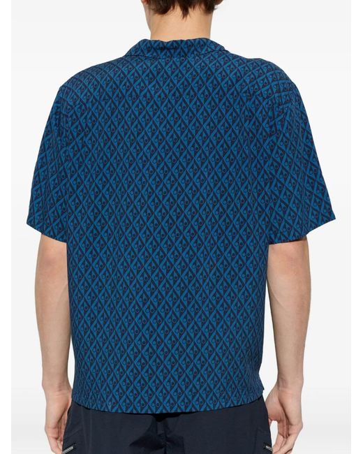 Camisa Con Motivo Moose Knuckles de hombre de color Blue