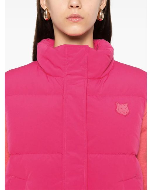 Maison Kitsuné Pink Puffer Gilet