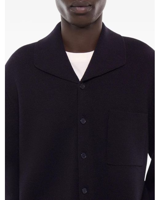 Fursac Blue Single-Breasted Cardigan for men