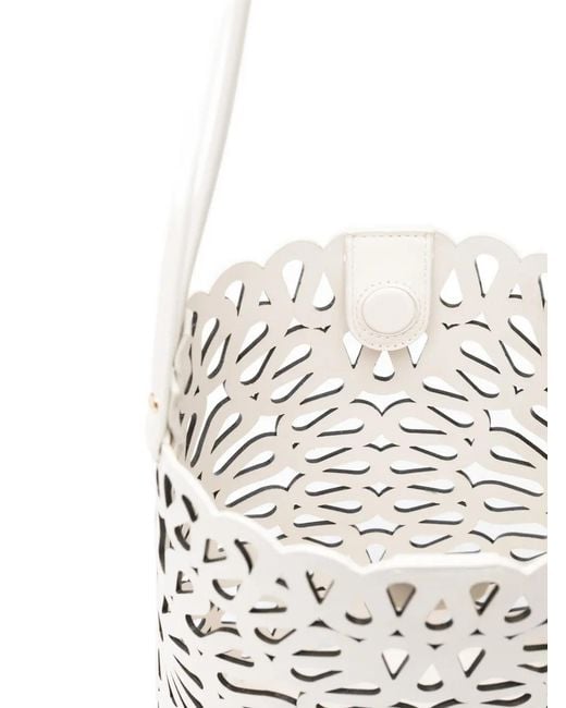 Jonathan Simkhai White Mccall Laser-Cut Bucket Bag