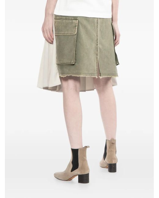 Maison Mihara Yasuhiro White Pleated Midi Skirt