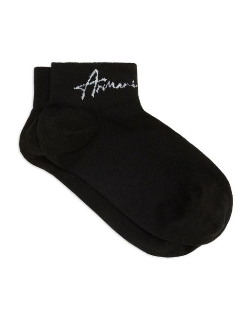 Armani Exchange Black Logo-intarsia Socks