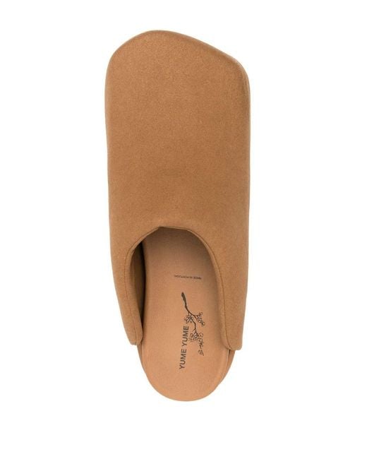 Yume Yume Brown Square-Toe Sandals for men