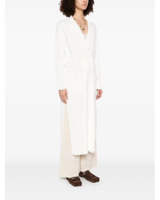 P.A.R.O.S.H. White Double-Breasted Coat