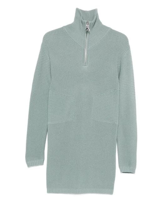 Patrizia Pepe Blue Gestricktes Midikleid
