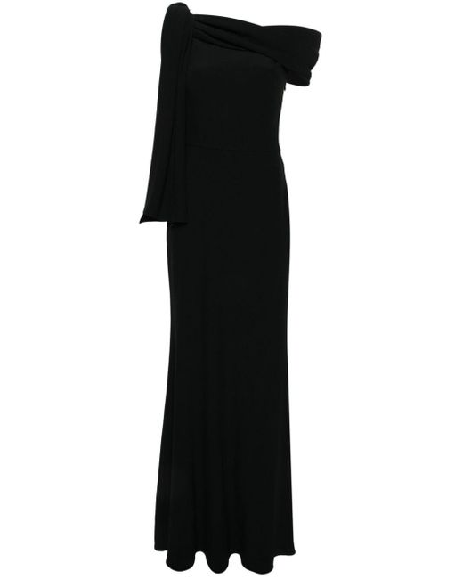 Robe longue à épaules dénudées Alexander McQueen en coloris Black