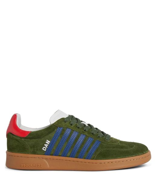 DSquared² Green Boxer Low-Top Sneakers for men