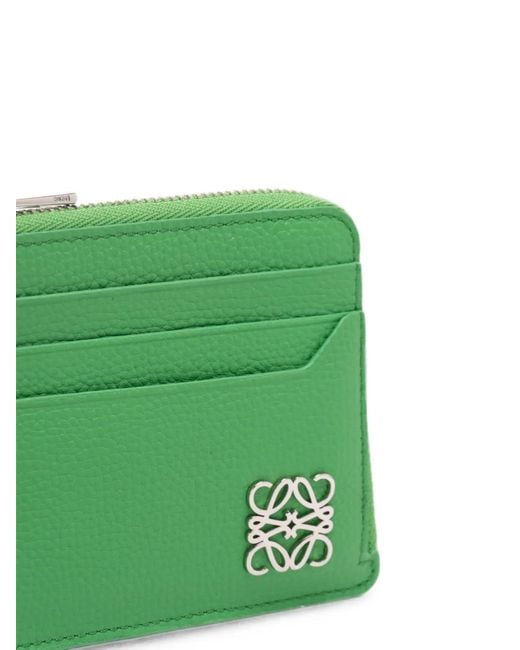 Loewe Green Anagram Leather Coin Purse