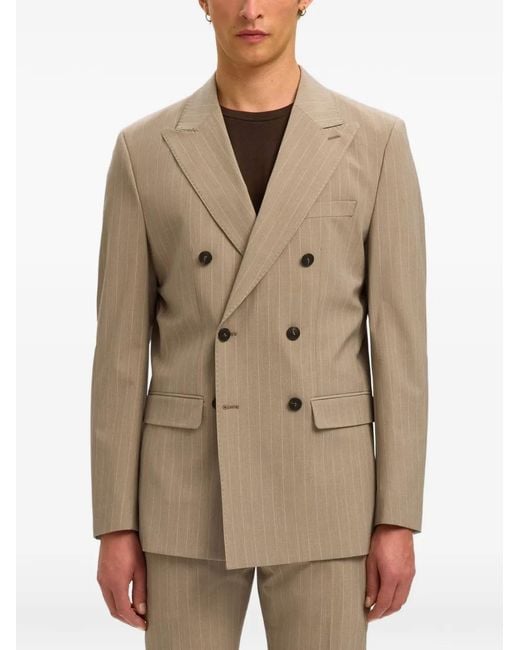 SELECTED Natural Blazer À Fines Rayures for men