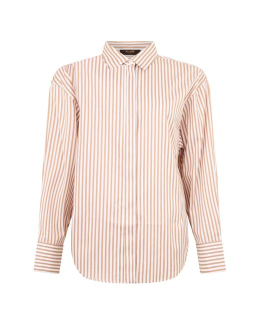 Moorer Pink Striped Long-Sleeve Shirt