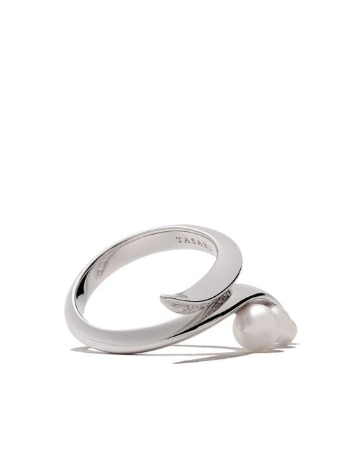 Tasaki 18kt White Gold Atelier Nacreous Akoya Pearl And Diamond Ring