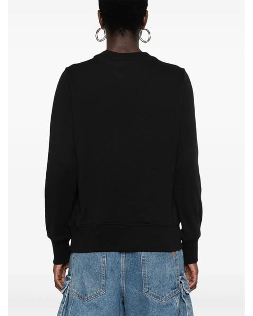 Versace Jeans Couture Black Logo-Print Cotton Sweatshirt