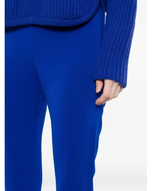 Antonio Berardi Blue Flared Cropped Trousers
