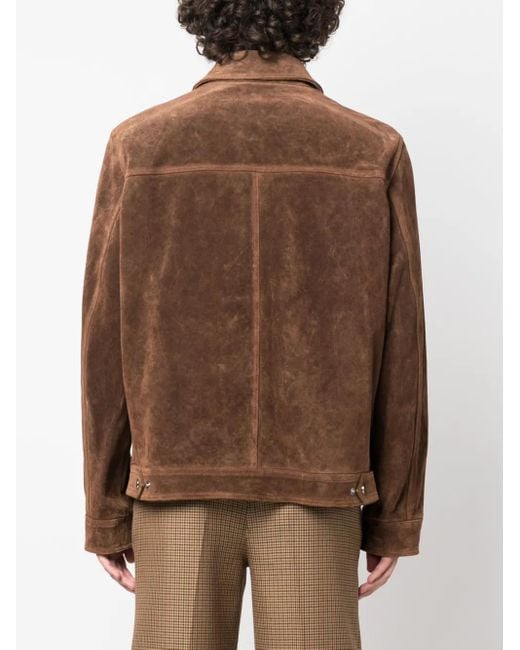 Etro Brown Suede Shirt Jacket for men