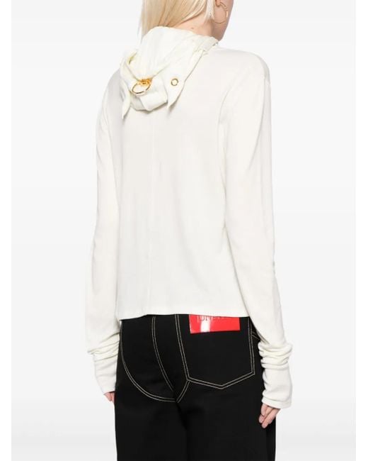 Undercover White Pop-Up Ear Detail Jumper