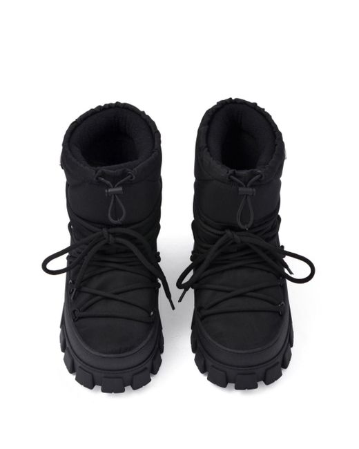 Prada Black Winter Nylon Platform Boots