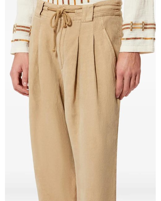 Isabel Marant Natural Sirius Pleated Trousers for men