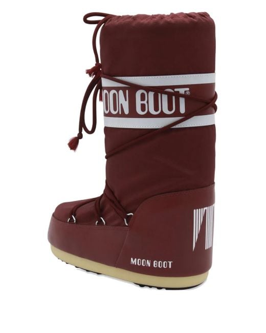 Moon Boot Red Logo-Print Snow Boots