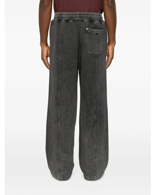 Emporio Armani Gray Elasticated-Waistband Track Pants for men