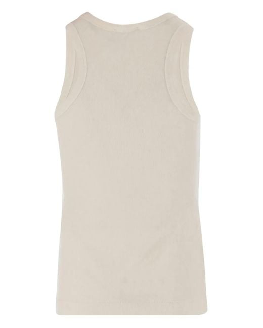 By Malene Birger Natural Ribbed Sleeveless Top
