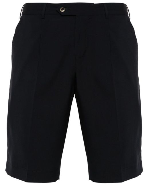 PT Torino Blue Virgin-wool Bermuda Shorts for men