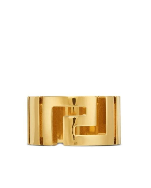Versace Metallic Ring mit Greca-Muster