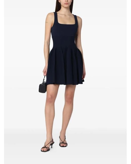 Jonathan Simkhai Black Square-Neck Pleated Dress
