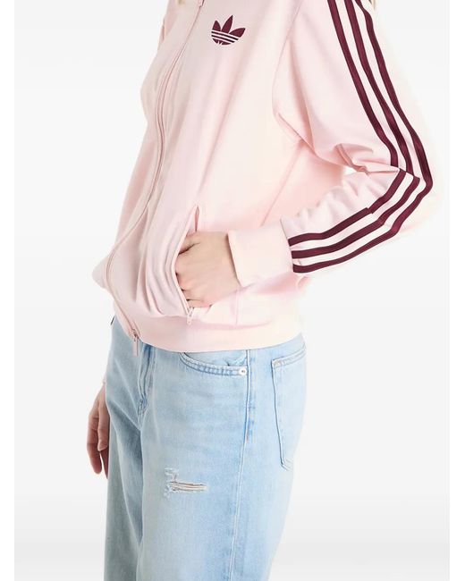 Adidas Red Side-Stripe Sweatshirt