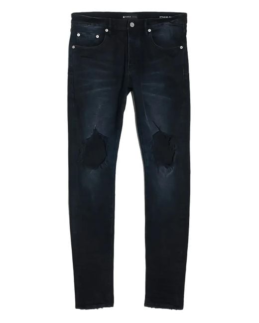 メンズ Purple Brand Ripped-detail Jeans Blue