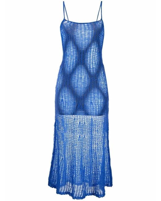 DIESEL Blue Knitted Flared Dress
