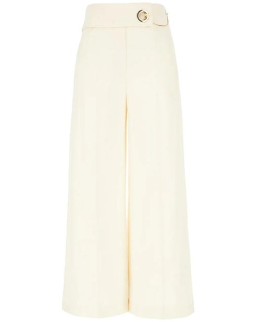 SIMONA CORSELLINI White Chain-Detail Trousers