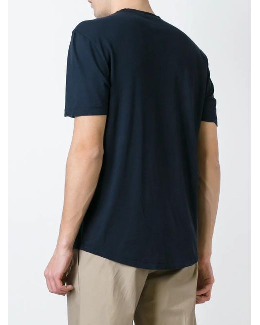 James Perse Blue Cotton T-Shirt for men