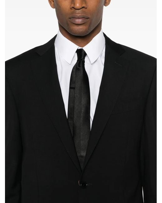 Canali Black Single-Breasted Suit for men