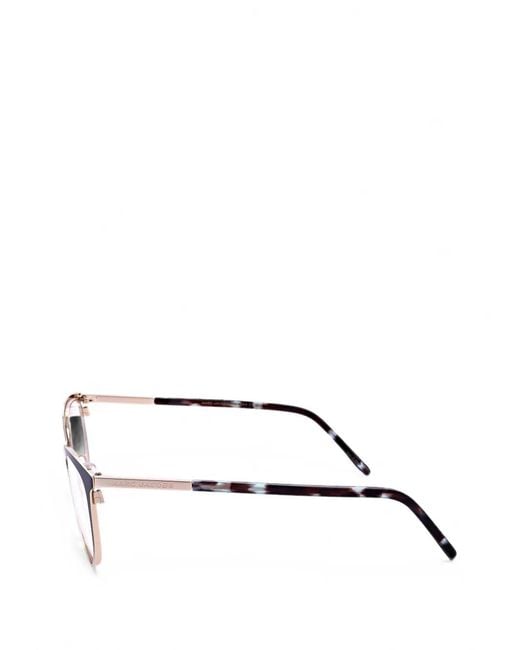 Marc Jacobs White Tortoiseshell-Effect Cat-Eye Frame Glasses