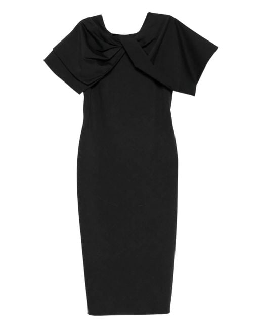 Alberta Ferretti Black Kleid mit Schleifendetail