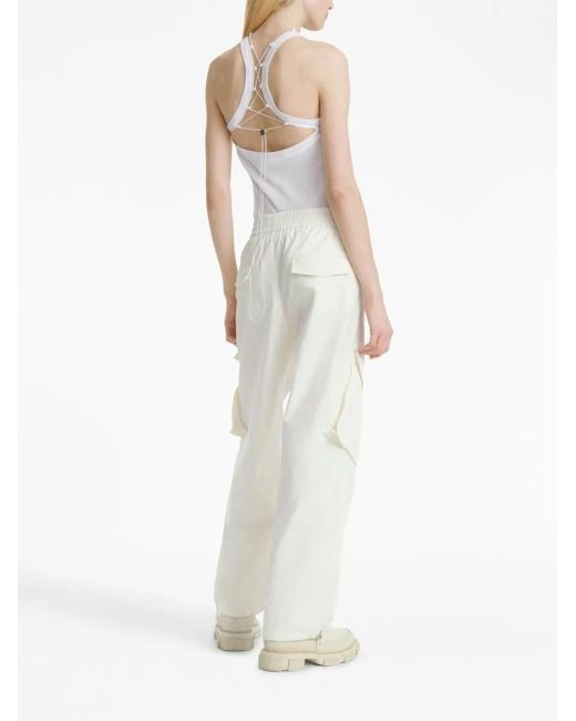 Dion Lee White Lock Drawstring Tank Top