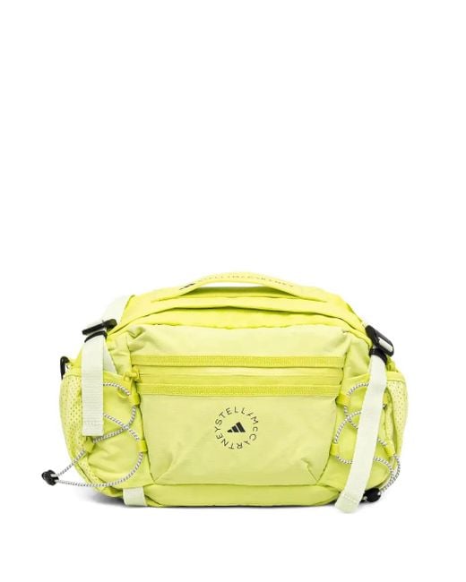 Adidas By Stella McCartney Yellow Multisport Mesh-Panelled Crossbody Bag