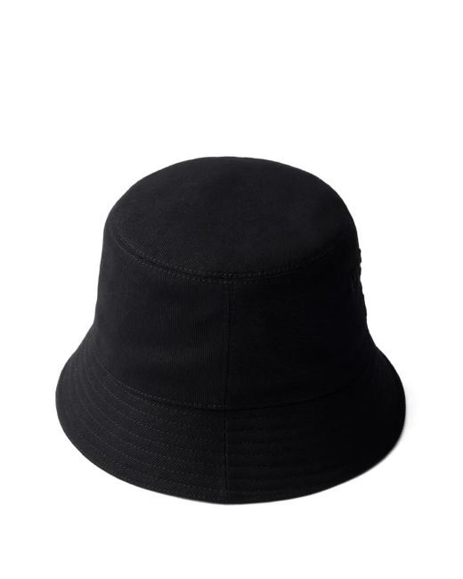 Prada Black Drill Bucket Hat for men