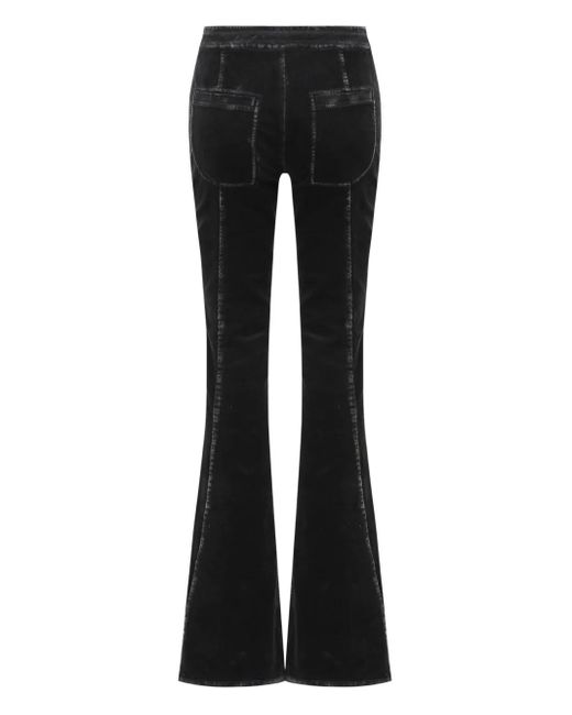 Oude Waag Black Drawstring Velvet Trousers