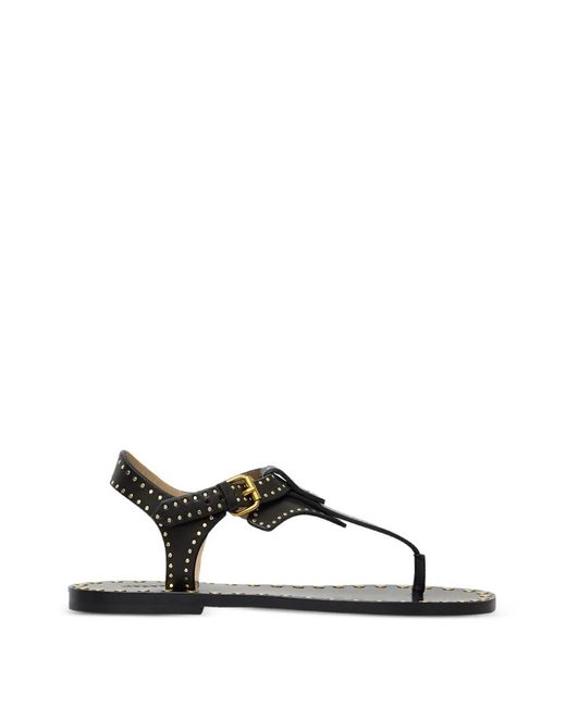 Isabel Marant White Buckle Embellished Sandals